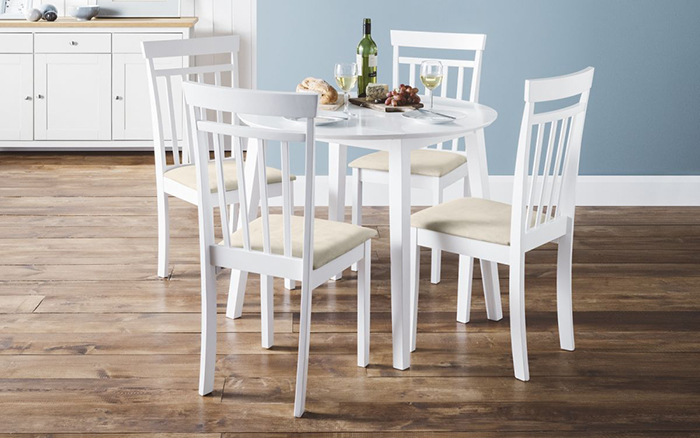 Coast White Dining Set In White (2 chairs)
